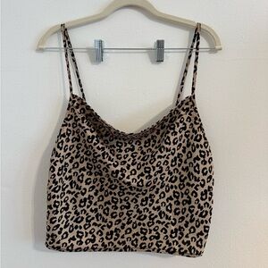 Forever 21 Tan and Black Leopard Print Blouse